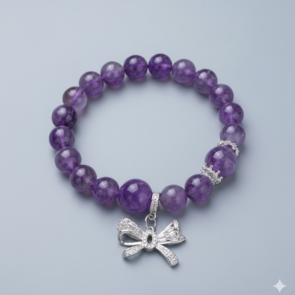 Amethyst Bow Bracelet 1:1
