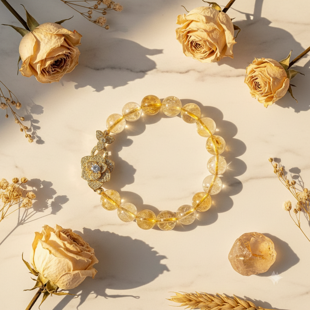 Citrine Rose Bracelet