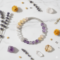 Mixed Crystal Bracelet on Marble