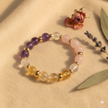 Rose Quartz Amethyst Citrine Clear Quartz Bracelet Lifestyle