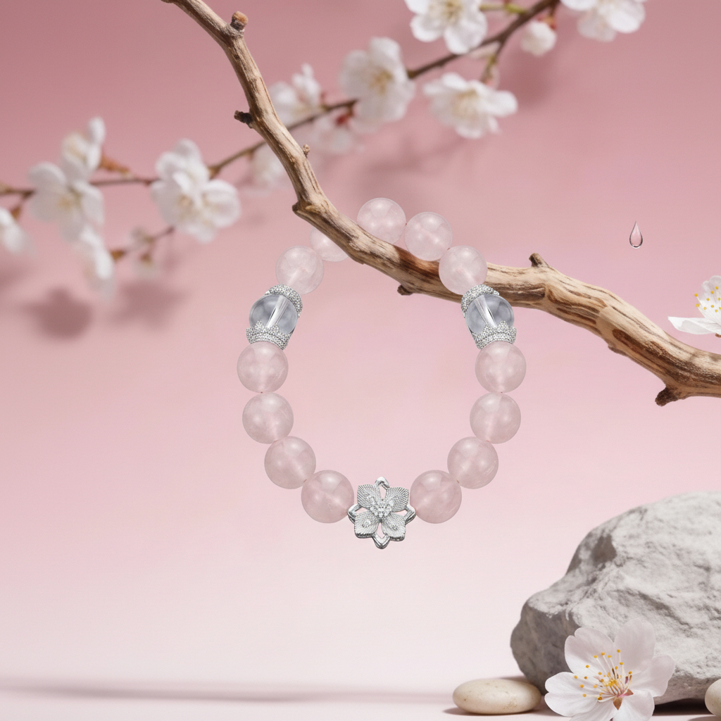 Rose Quartz Bracelet Lifestyle 1:1